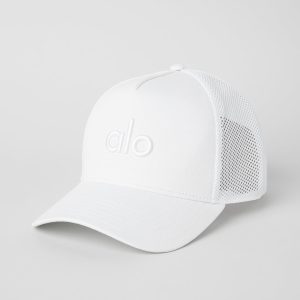 District Trucker Hat - White/White
