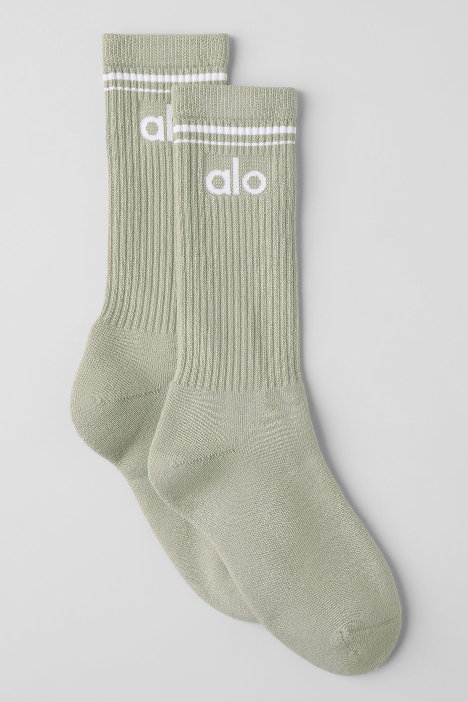 Unisex Throwback Sock - Limestone/White
