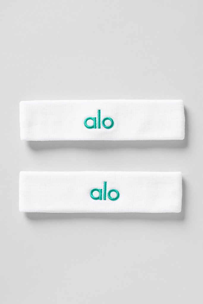 Glow Sweatband (2-Pack) - White/Spruce Green