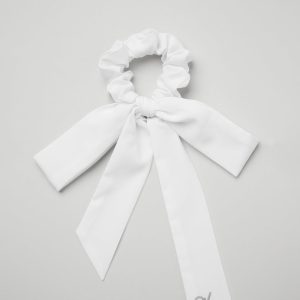 Love Knots Tie Scrunchie - White