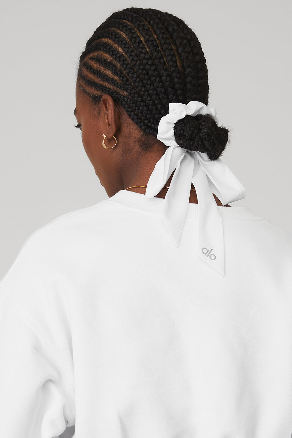 Love Knots Tie Scrunchie - White - Image 2