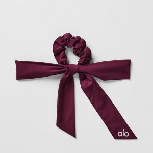Love Knots Tie Scrunchie - Burgundy