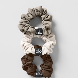 Fresh Mini Scrunchie (3-Pack) - Light Cocoa/Bone/Espresso