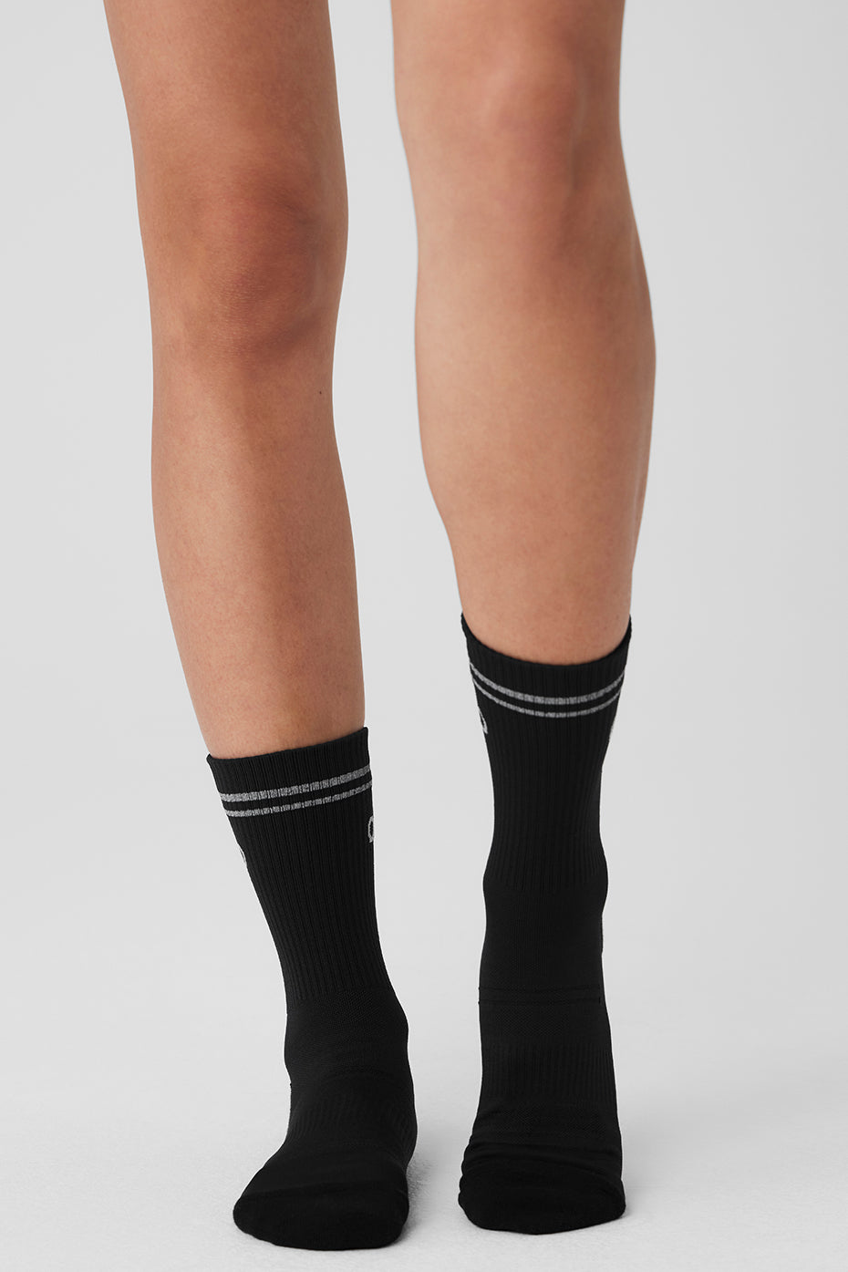 Unisex Half-Crew Performance Sock - Black - Image 3