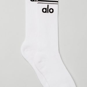 Unisex Throwback Sock - White/Black