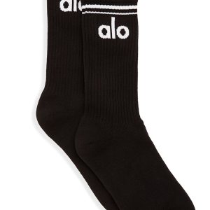Unisex Throwback Sock - Black/White