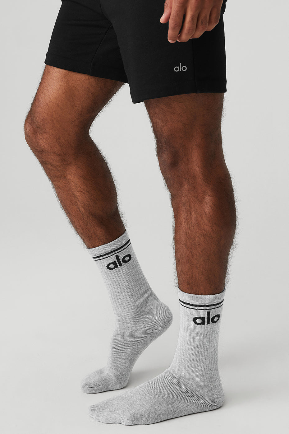 Unisex Throwback Sock - Athletic Heather Grey/Black - Image 3