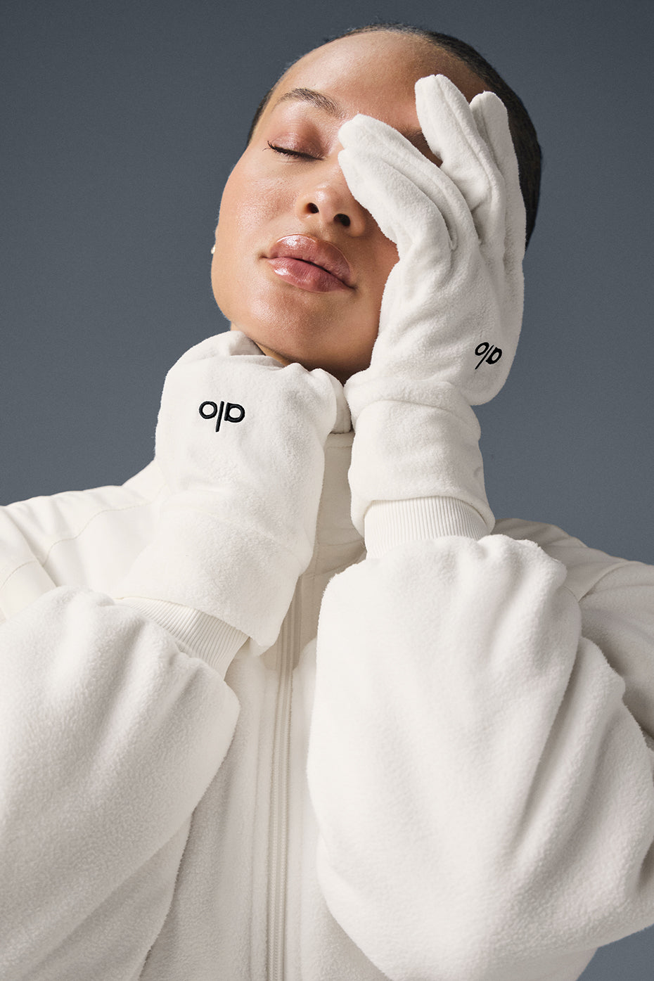 Performance Fleece Gloves - Ivory - Image 2