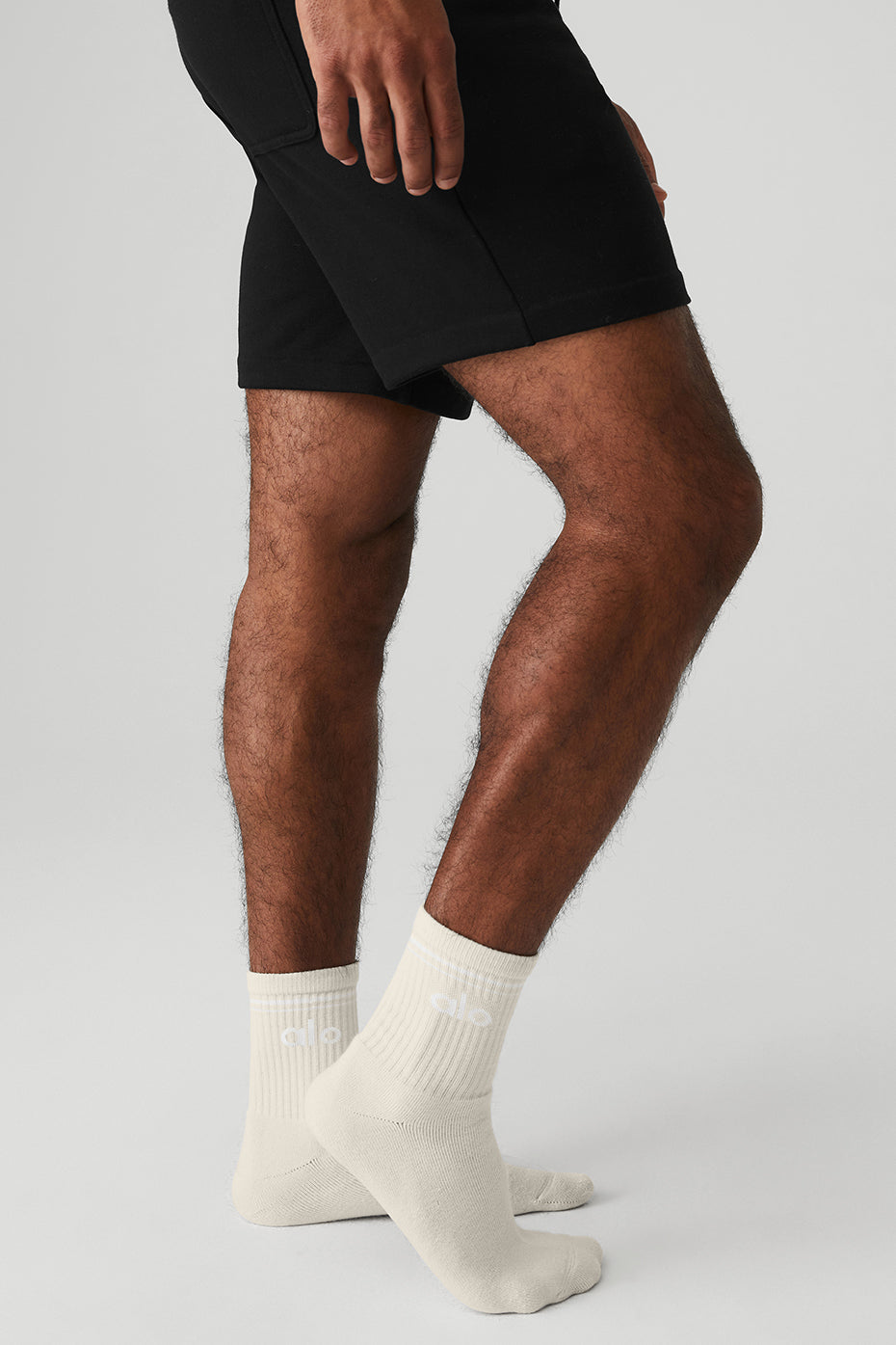 Unisex Half-Crew Throwback Sock - Bone/White - Image 2