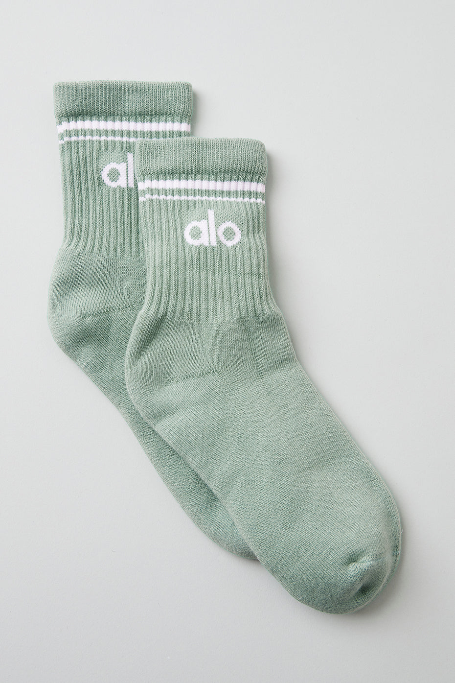 Unisex Half-Crew Throwback Sock - Icy Sage/White