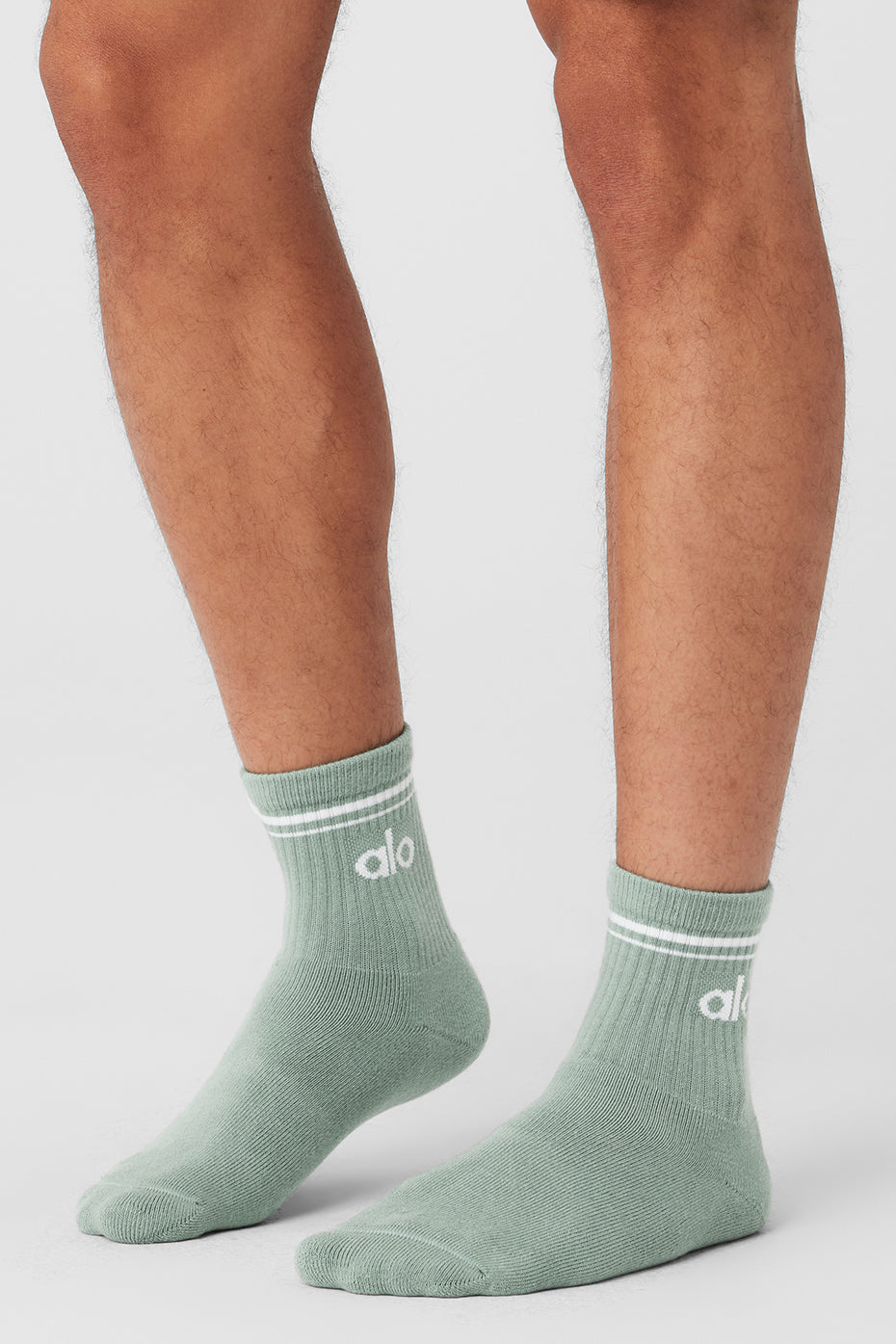 Unisex Half-Crew Throwback Sock - Icy Sage/White - Image 3
