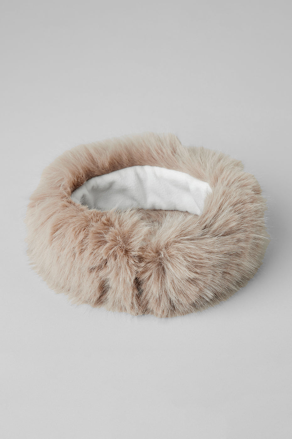Opulent Faux Fur Wintersun Headband - Oat - Image 3