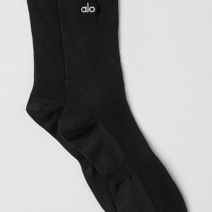 Unisex Half-Crew Understated Sock - Black