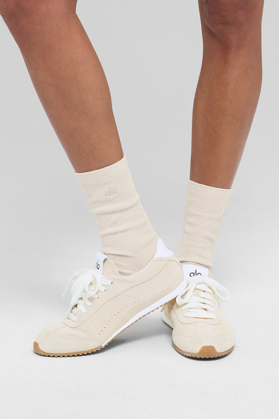 Unisex Half-Crew Understated Sock - Bone - Image 2