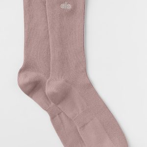 Unisex Half-Crew Understated Sock - Taupe