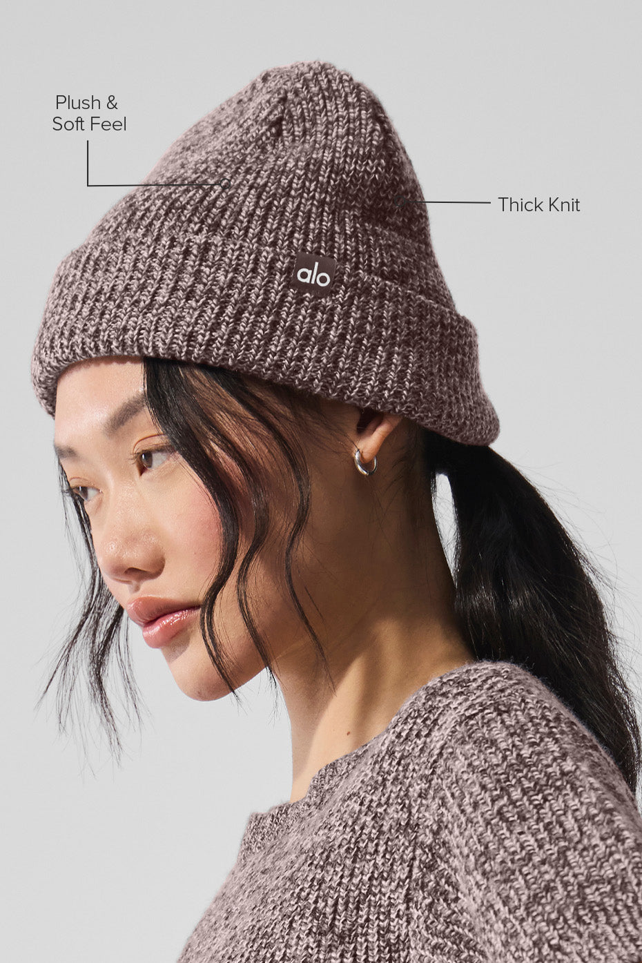 Marl Beanie - Mushroom Marl - Image 2