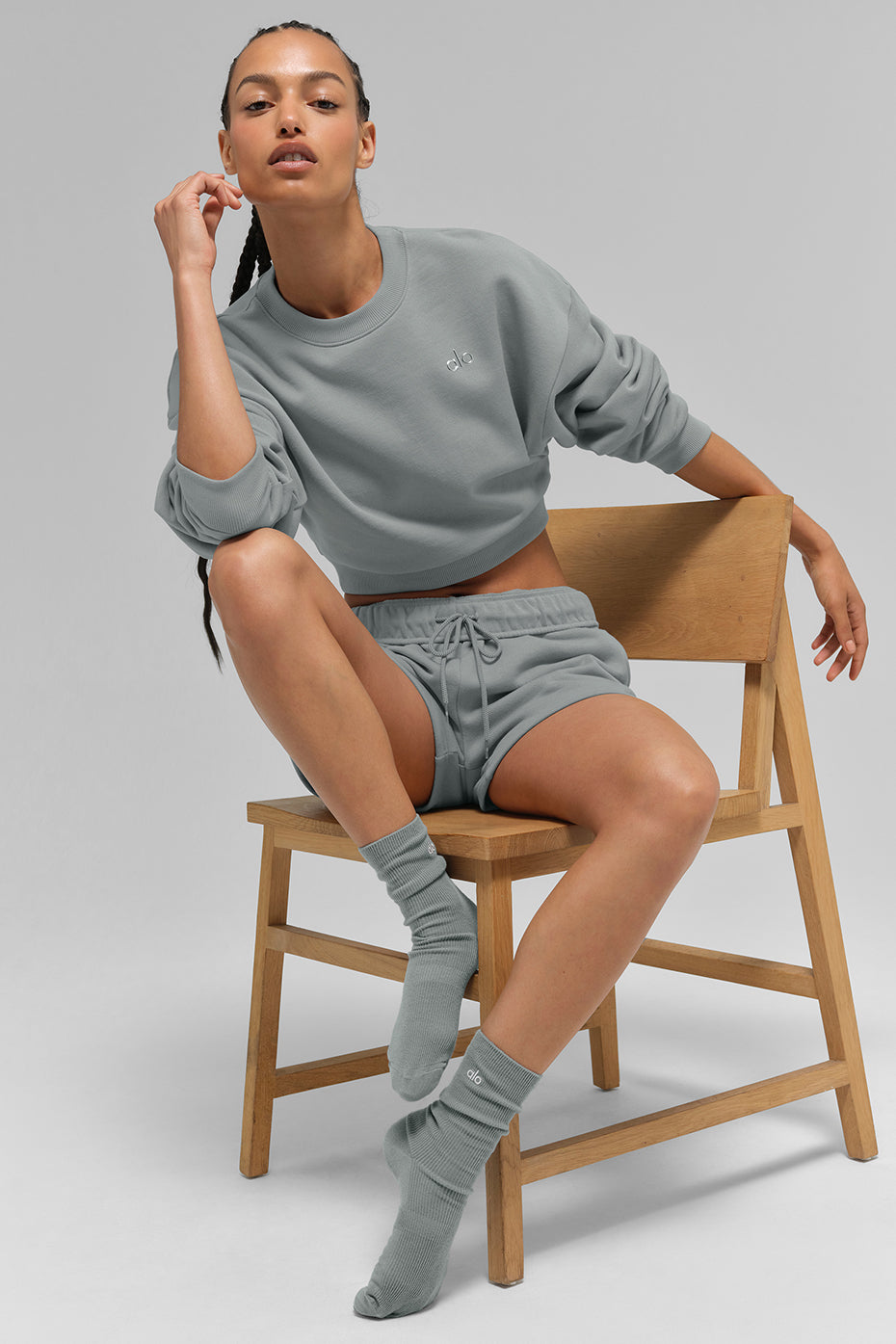 Unisex Half-Crew Understated Sock - Lunar Grey - Image 2