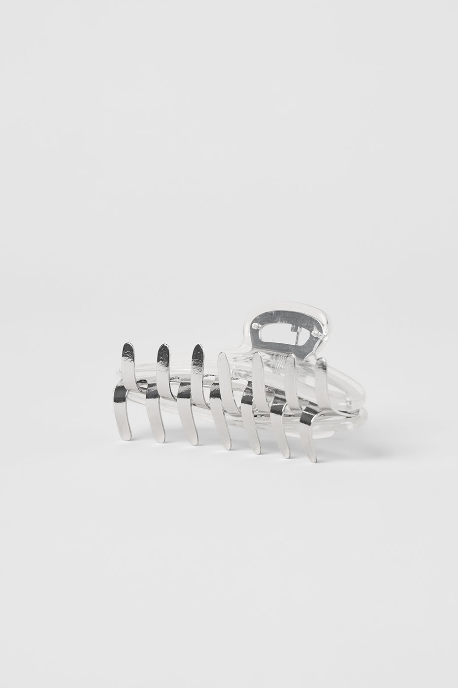 Acrylic Illusion Claw Clip - Clear Acetate/Chrome - Image 3