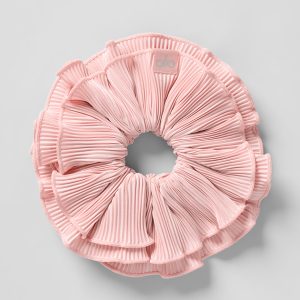Micro Plisse Oversize Scrunchie - Pink Quartz