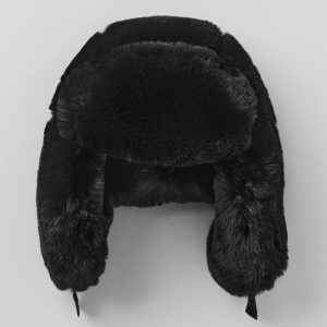 Faux Fur Starstruck Hat - Black