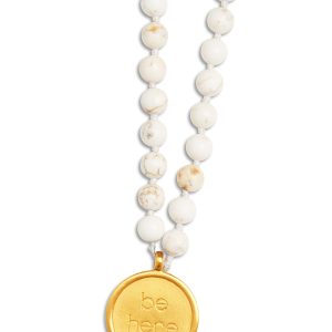 White Turquoise Mala Necklace