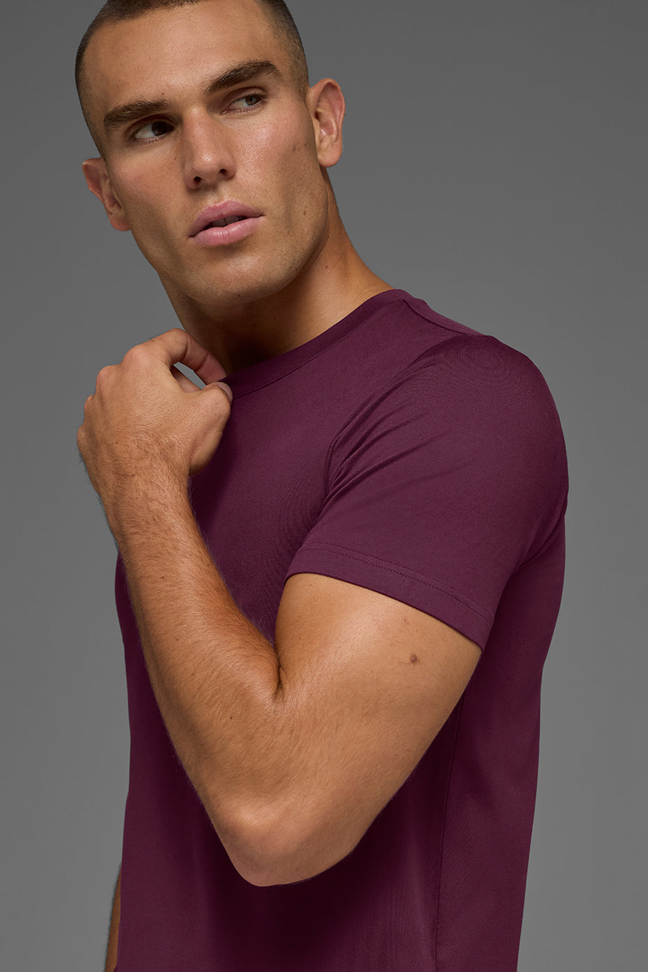 Conquer Reform Crewneck Short Sleeve - Burgundy - Image 4
