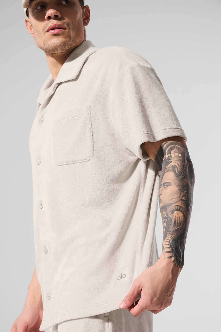 Coastal Terry Button Up - Bone - Image 3