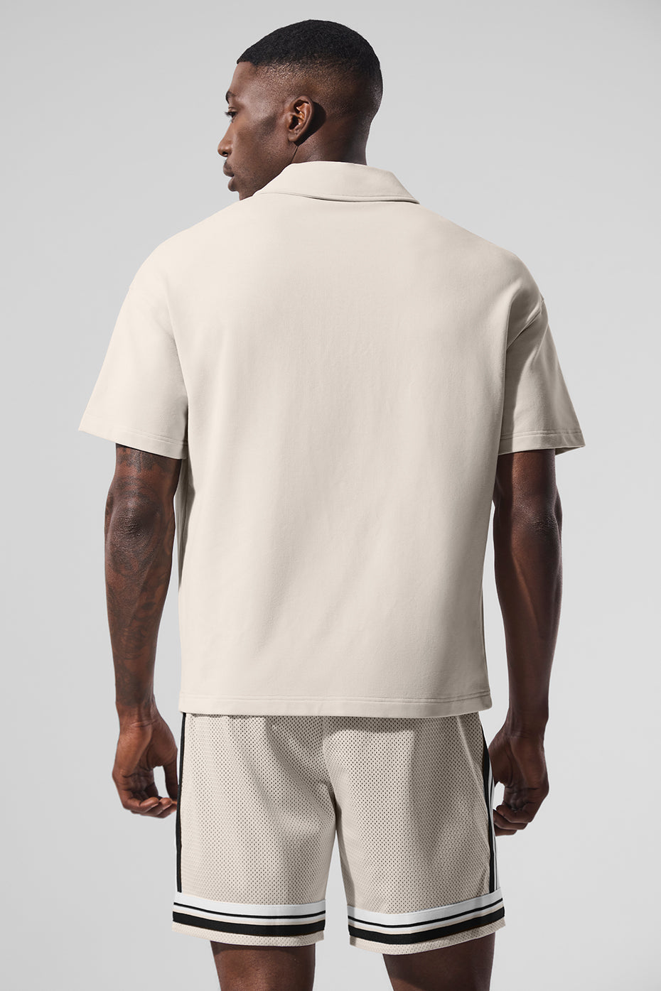 Double Take Short Sleeve Polo - Bone - Image 3