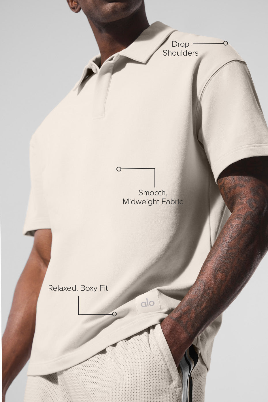 Double Take Short Sleeve Polo - Bone - Image 2