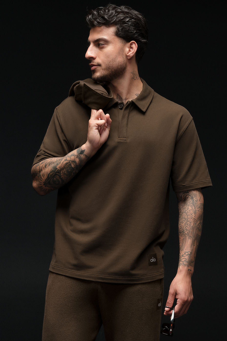 Double Take Short Sleeve Polo - Espresso