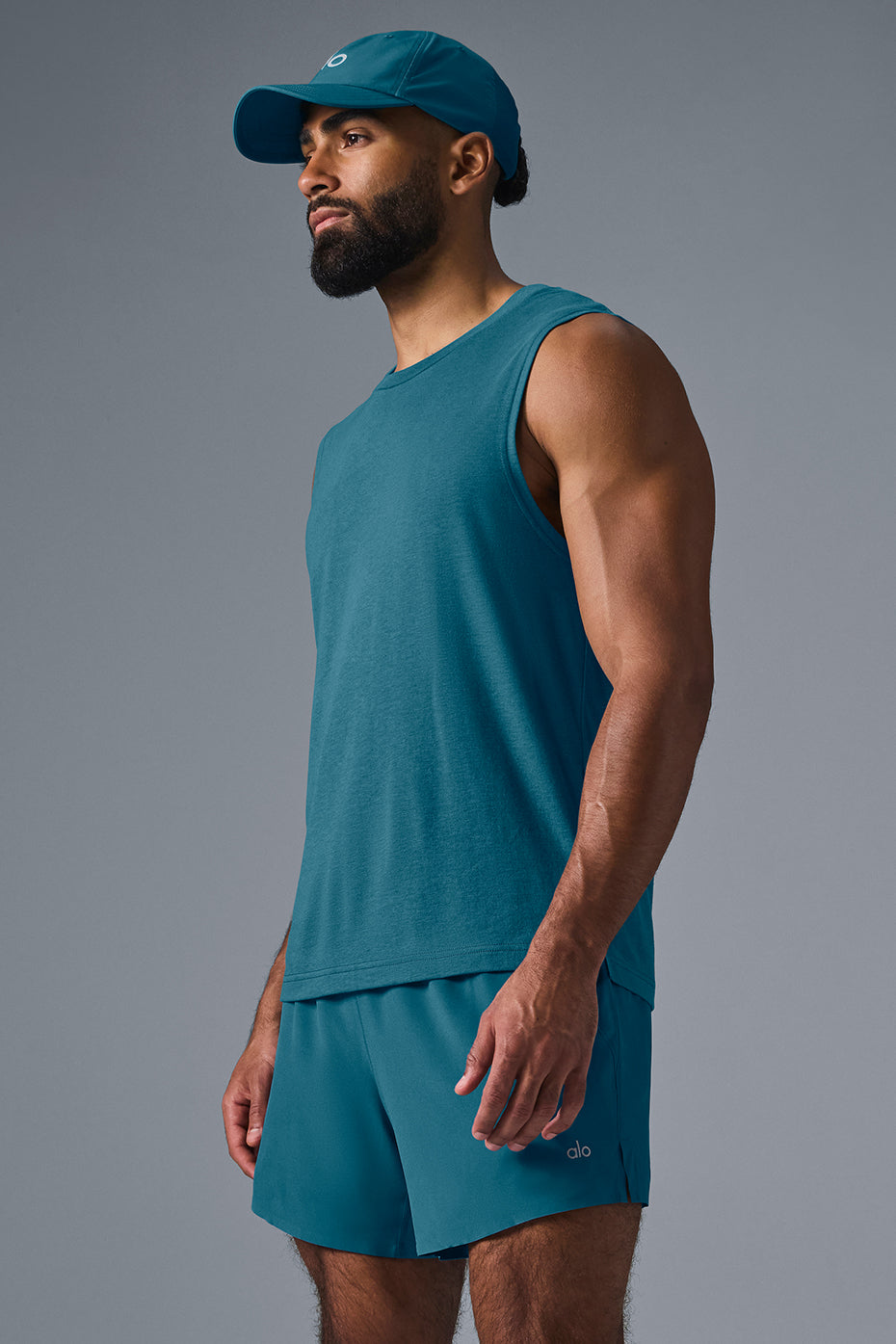 The Triumph Muscle Tank - Oceanic Teal - Image 3