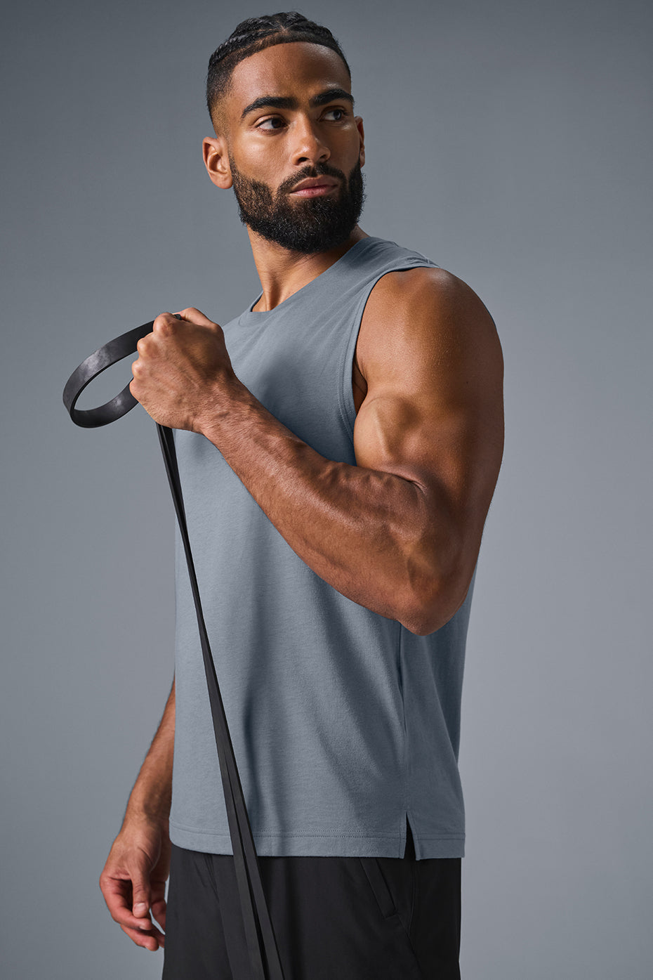 The Triumph Muscle Tank - Steel Grey - Image 3