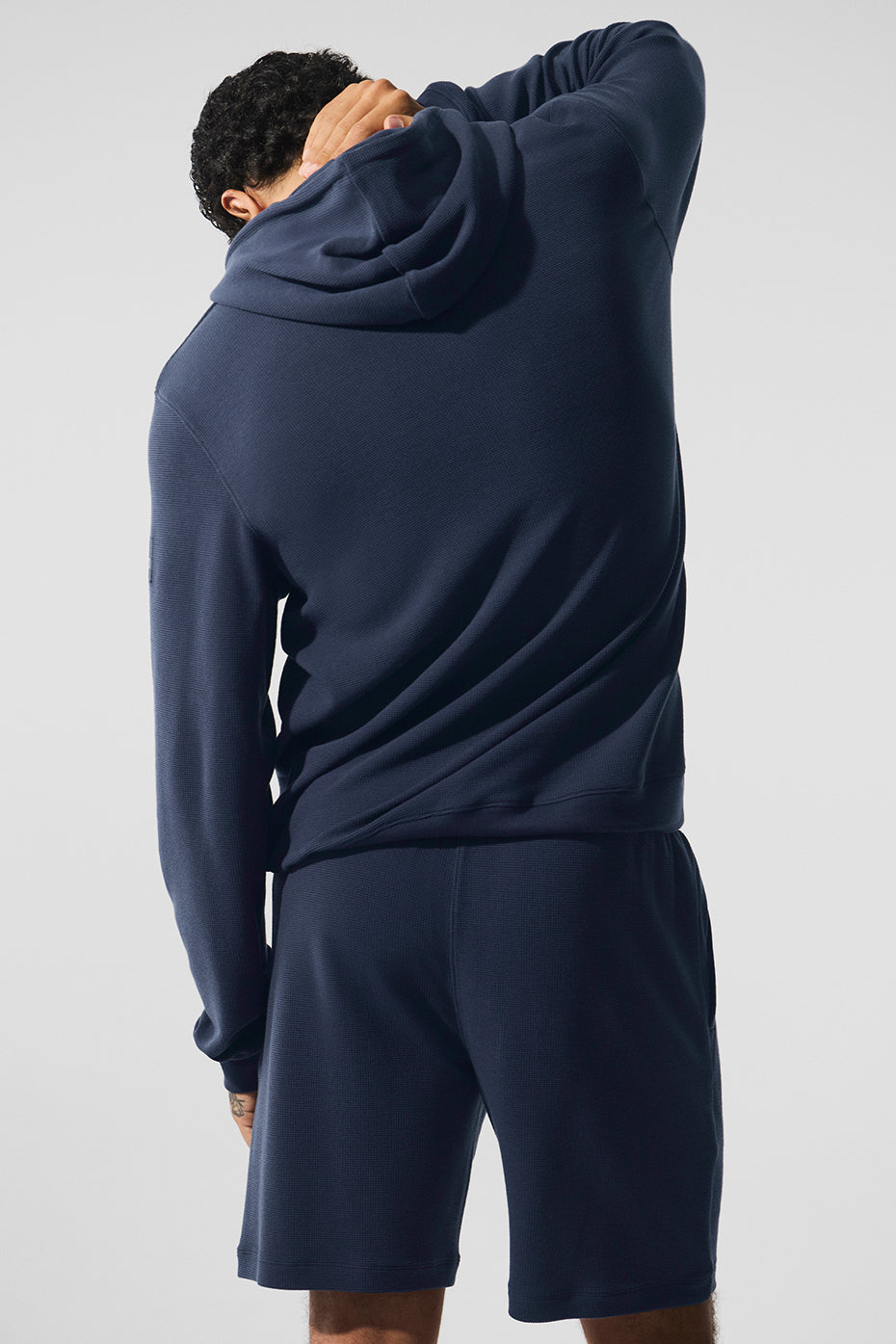 Micro Waffle Fast Break Hoodie - Navy - Image 2