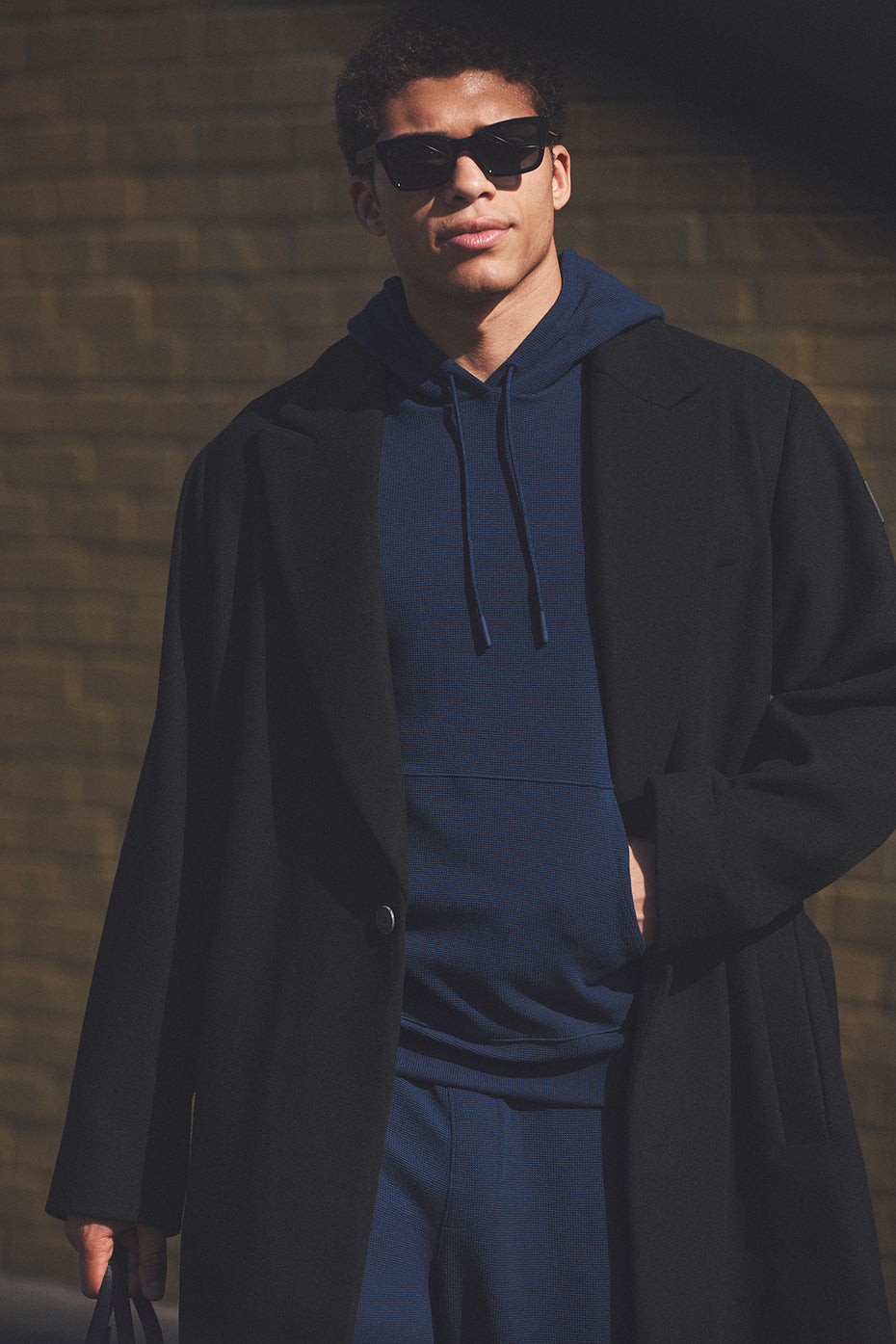 Micro Waffle Fast Break Hoodie - Navy - Image 5