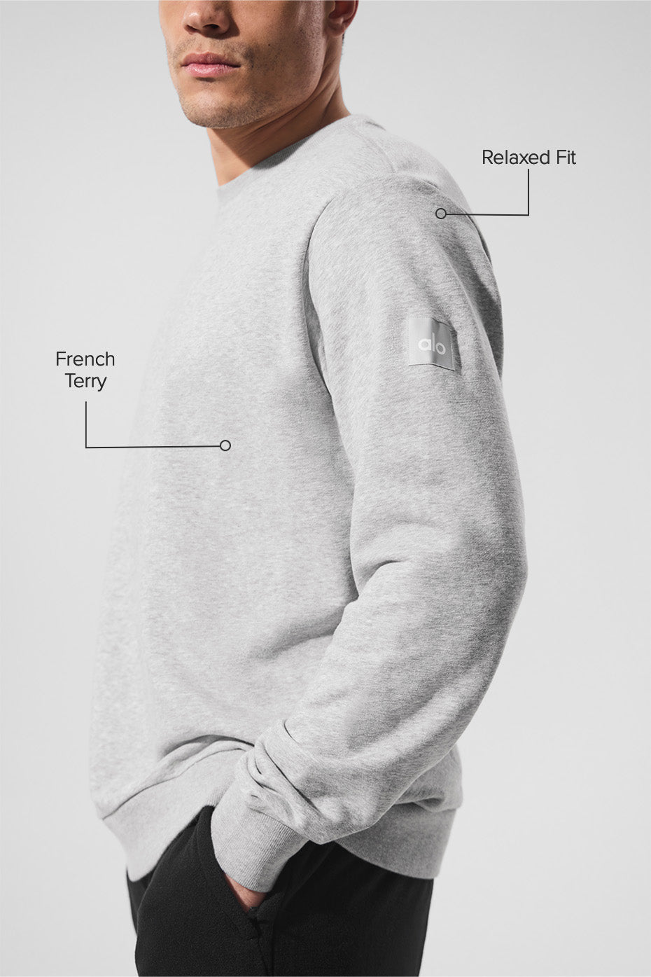 Qualifier Crewneck - Athletic Heather Grey - Image 2