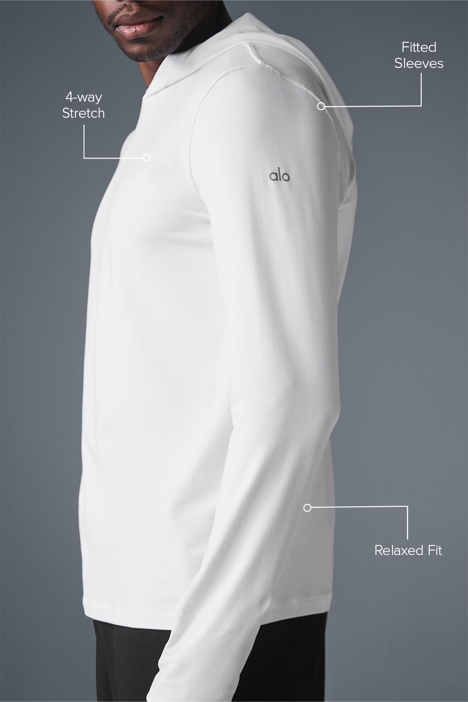 Conquer Reform Long Sleeve With Hood - White - Image 2