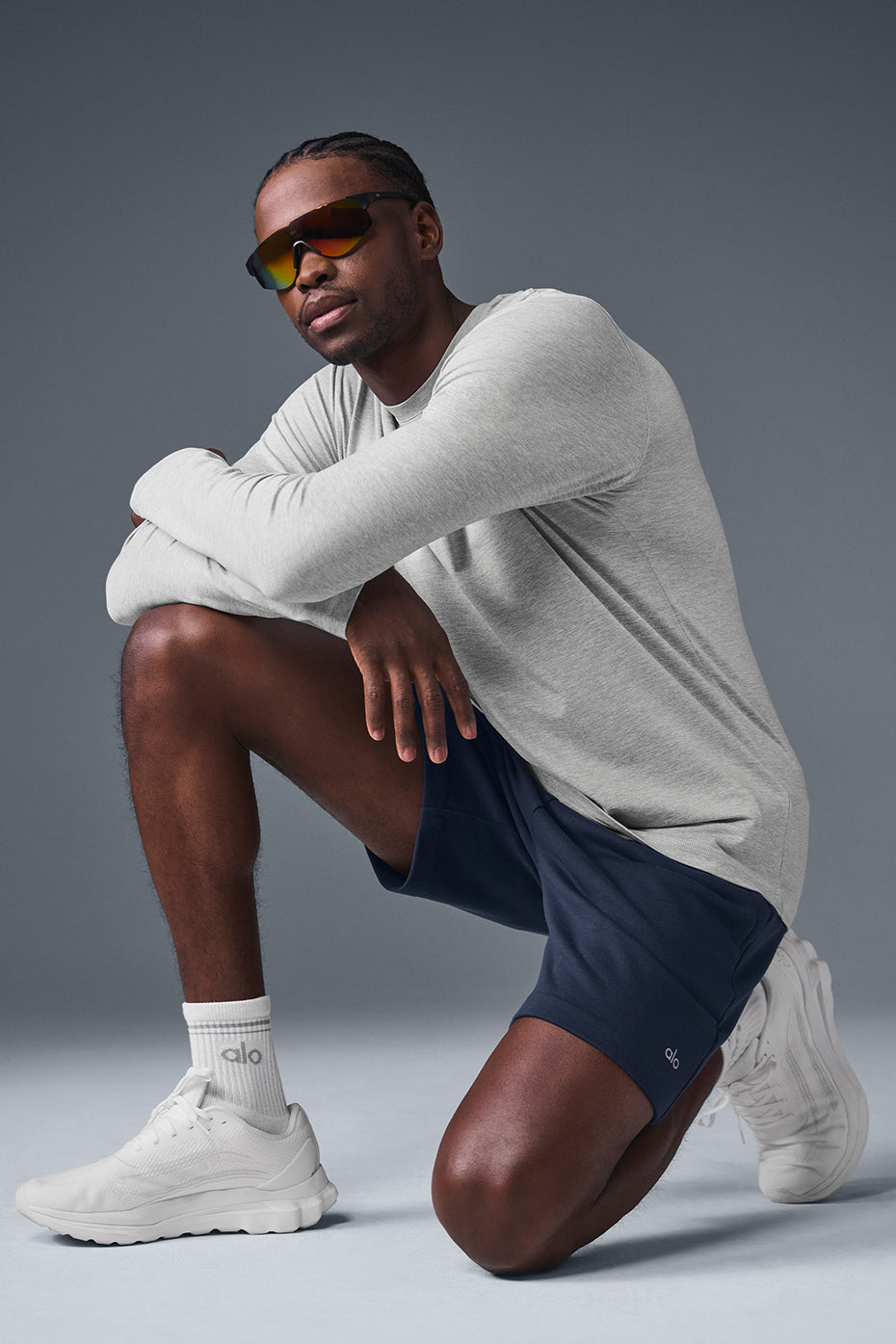 Conquer Reform Crewneck Long Sleeve - Athletic Heather Grey - Image 4