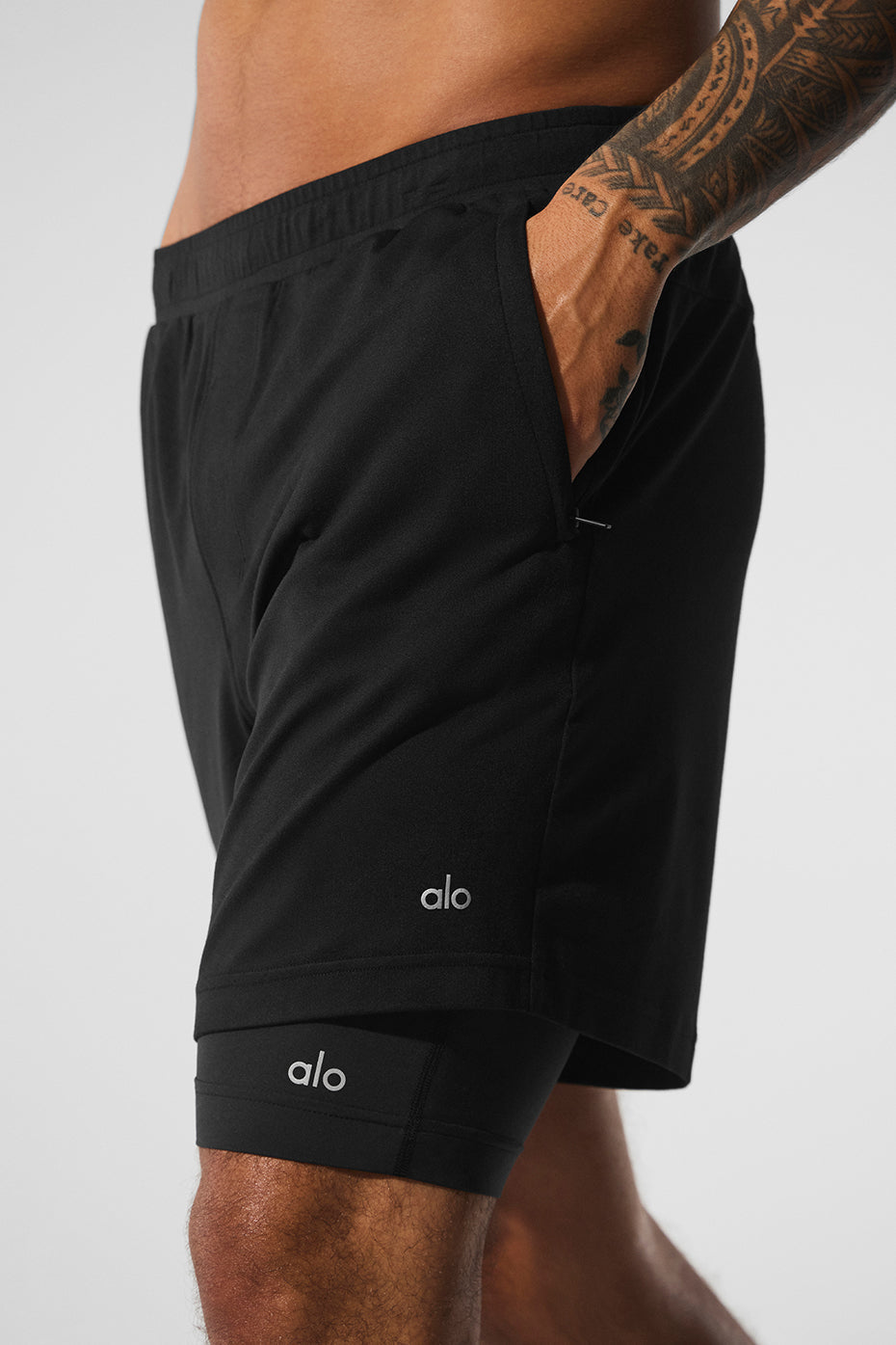 Conquer React 2-In-1 Performance Short - Black/Black - Image 3