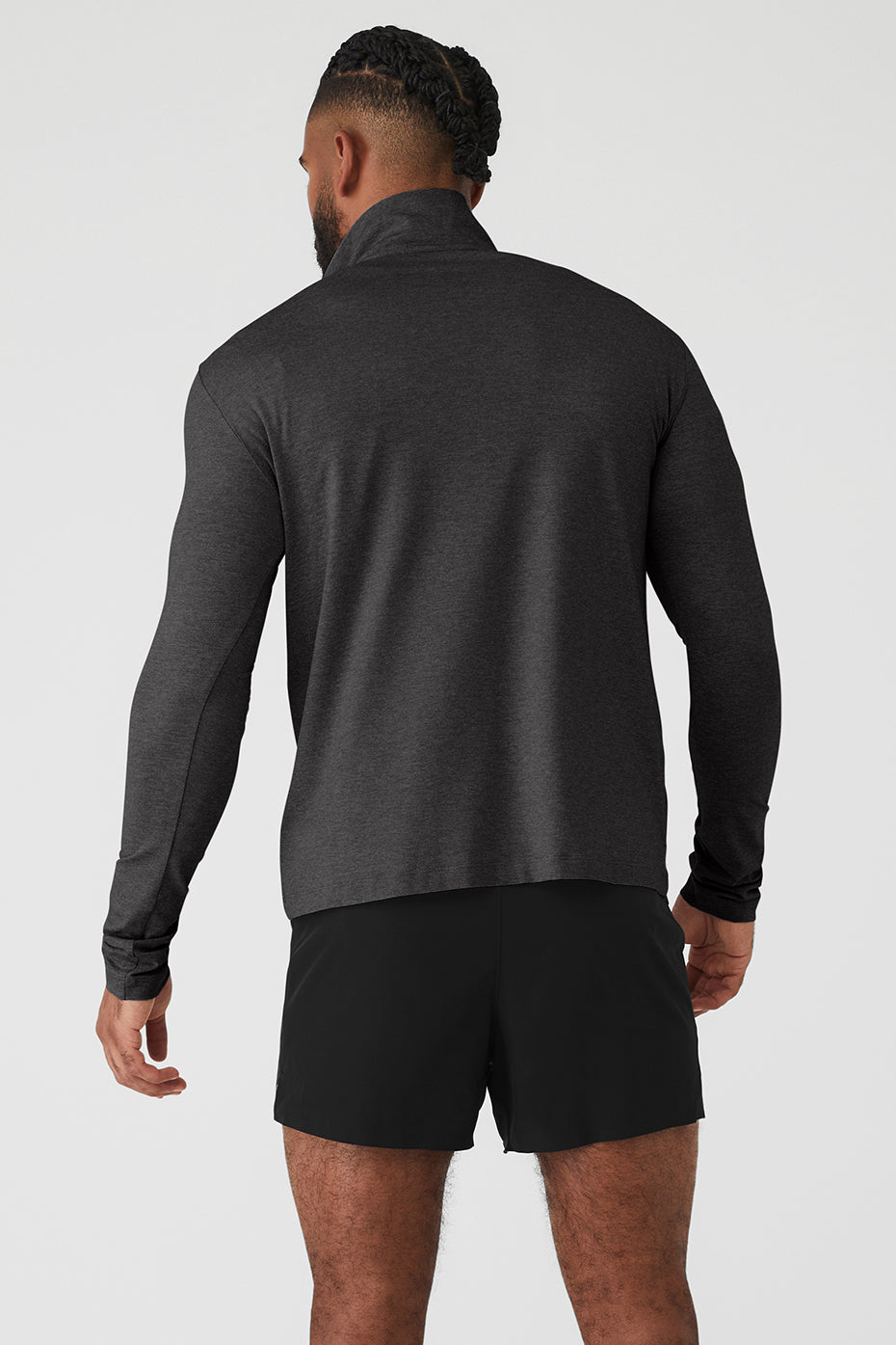 Conquer 1/4 Zip Reform Long Sleeve - Dark Heather Grey - Image 2