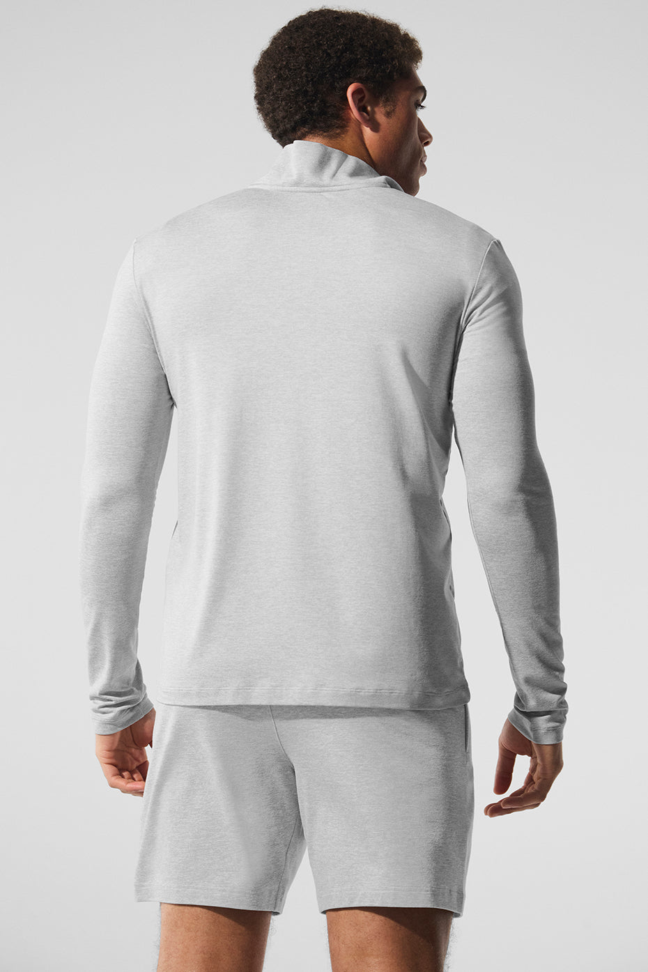Conquer 1/4 Zip Reform Long Sleeve - Athletic Heather Grey - Image 4
