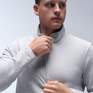 Conquer 1/4 Zip Reform Long Sleeve - Athletic Heather Grey