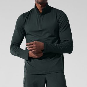 Conquer 1/4 Zip Reform Long Sleeve - Charcoal Green