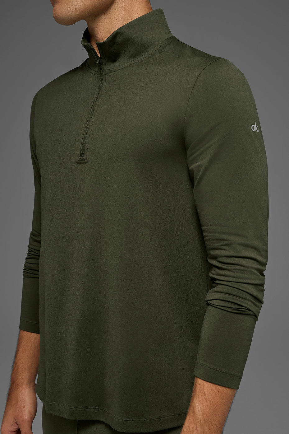 Conquer 1/4 Zip Reform Long Sleeve - Green Olive - Image 2