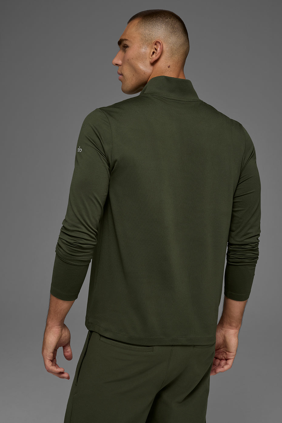 Conquer 1/4 Zip Reform Long Sleeve - Green Olive - Image 3