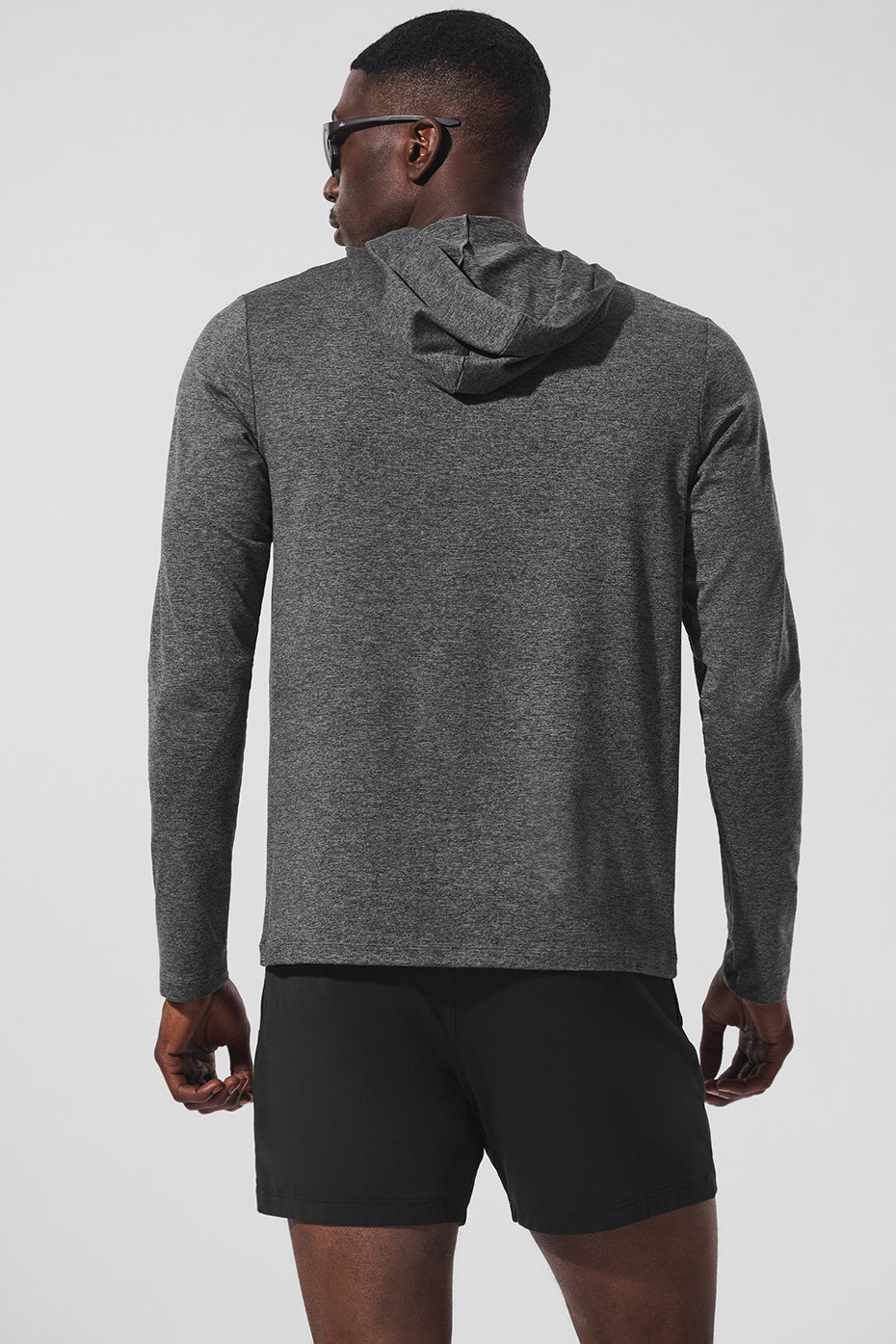 Conquer Reform Long Sleeve With Hood - Dark Heather Grey - Image 3