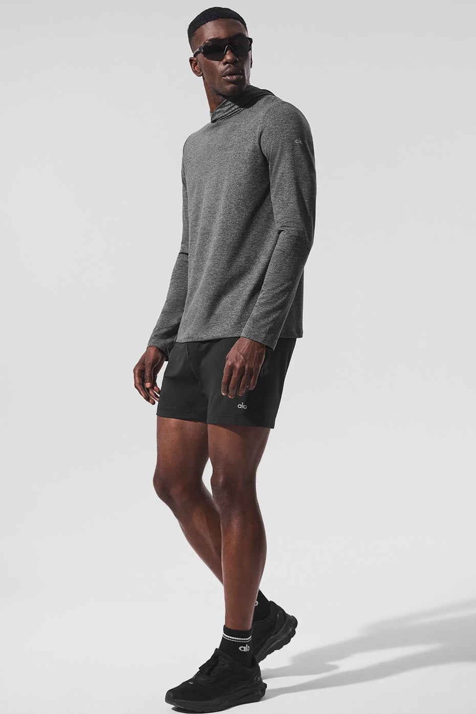 Conquer Reform Long Sleeve With Hood - Dark Heather Grey - Image 4
