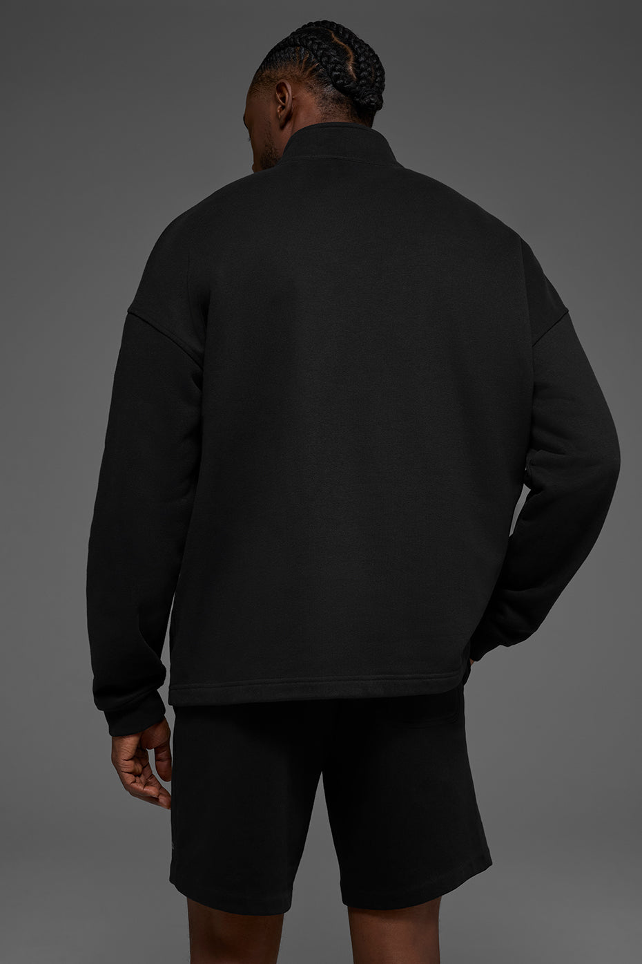 Renown Heavy Weight 1/4 Zip - Black - Image 3