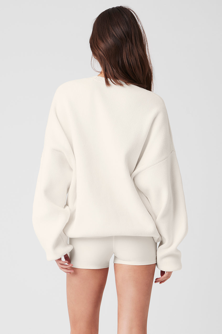 Scholar Crew Neck Sweater - Ivory - Image 2