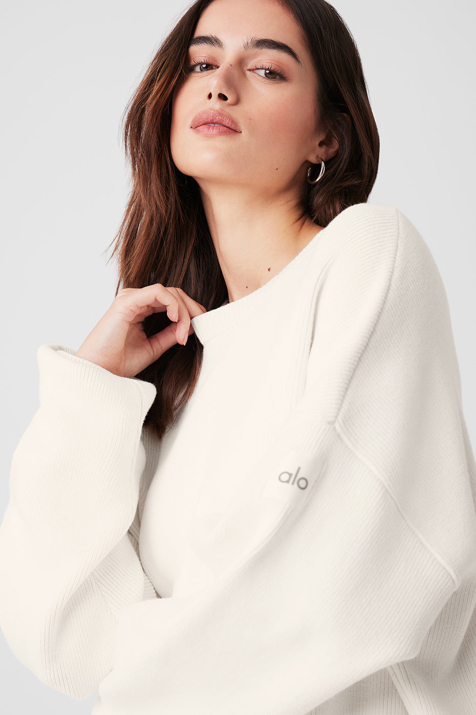 Scholar Crew Neck Sweater - Ivory - Image 4