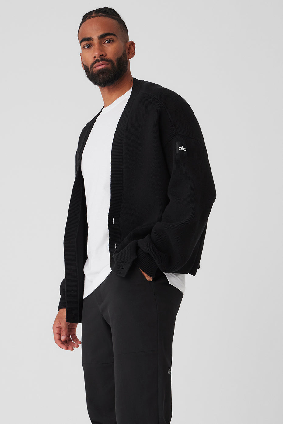 Scholar Cardigan Sweater - Black - Image 3